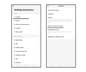 tiktok account tiktok for business